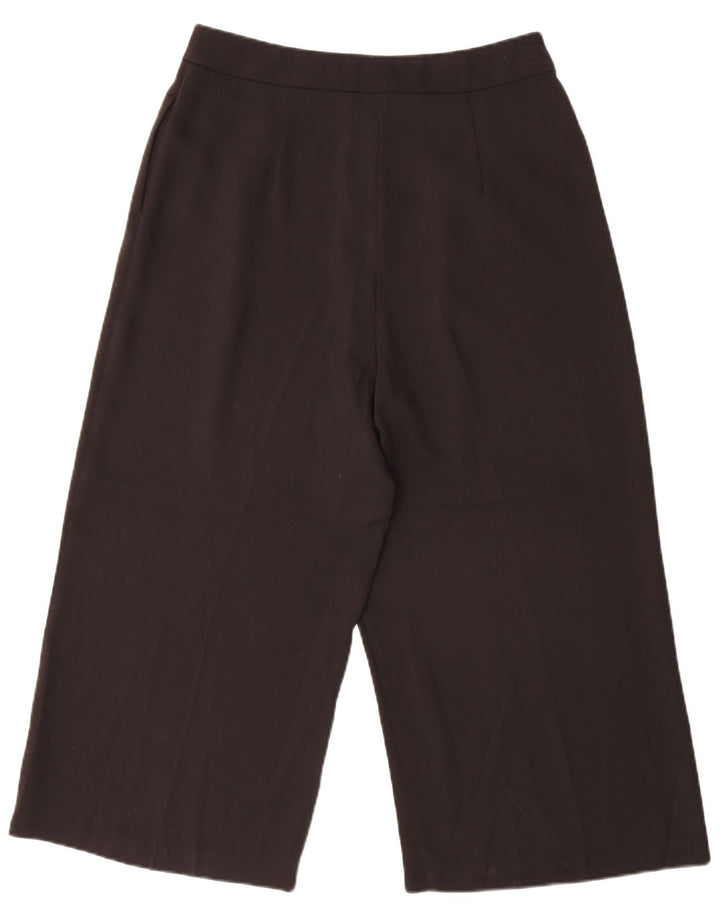 Topshop Pantalones capri con pinzas para mujer UK 12 Medium W30 L21 Poliéster negro