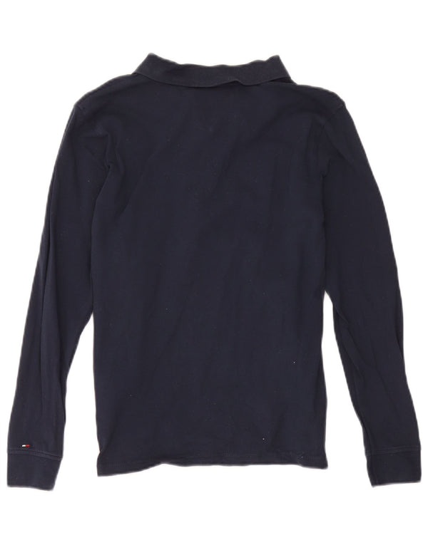 Tommy Hilfiger Polo gráfico de manga larga para niños 11-12 años Azul marino