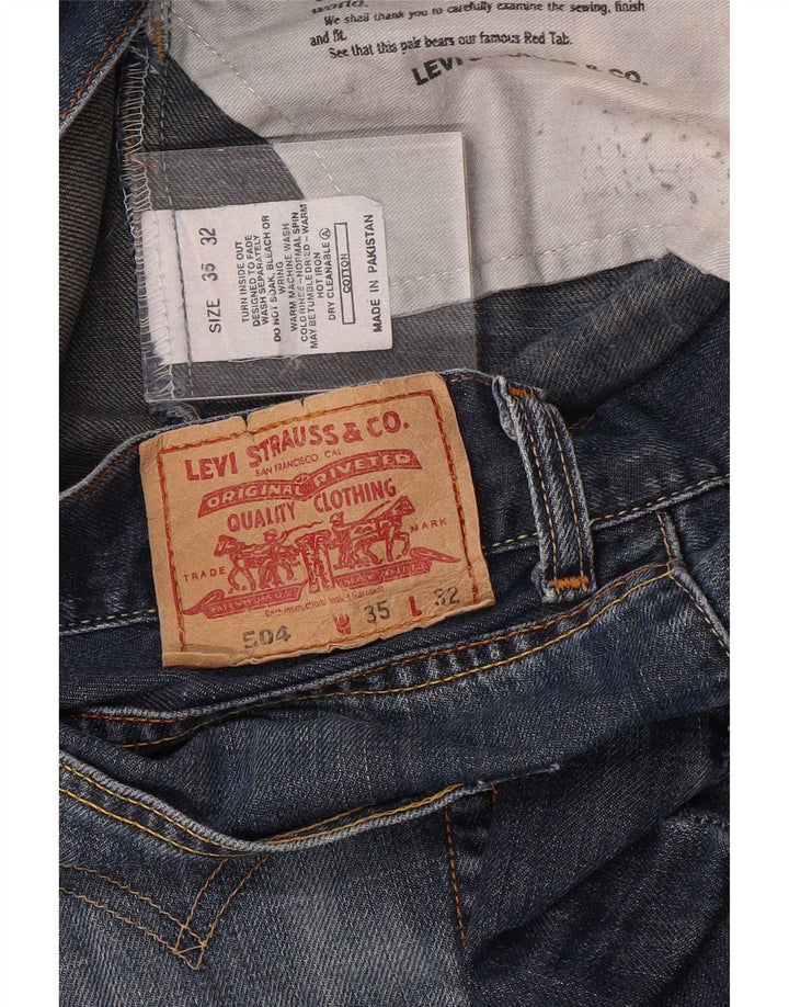 Levi's Hombre 504 Vaqueros Rectos Regulares W35 L32 Algodón Azul