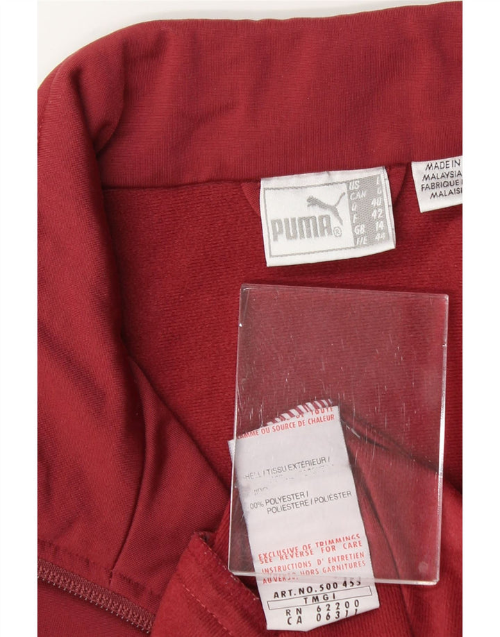 PUMA Womens Tracksuit Top Jacket UK 14 Large Red Polyester Vintage Puma and Second-Hand Puma from Messina Hembry 