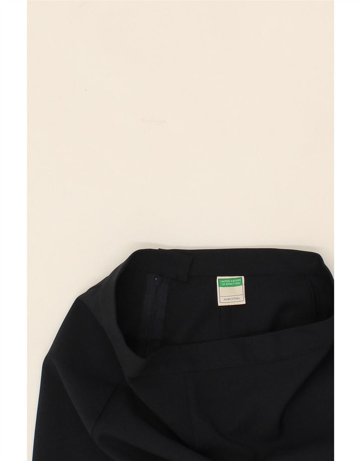 BENETTON Womens Pencil Skirt IT 42 Medium W28 Navy Blue Polyester Vintage Benetton and Second-Hand Benetton from Messina Hembry 