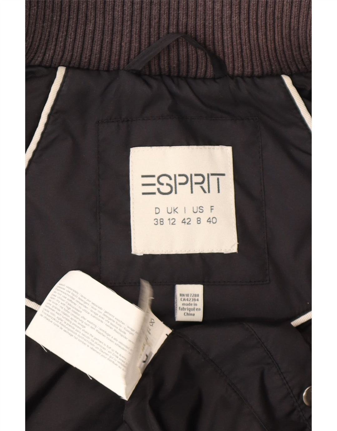 Esprit Chaleco acolchado para mujer UK 40 Mediano Poliéster negro