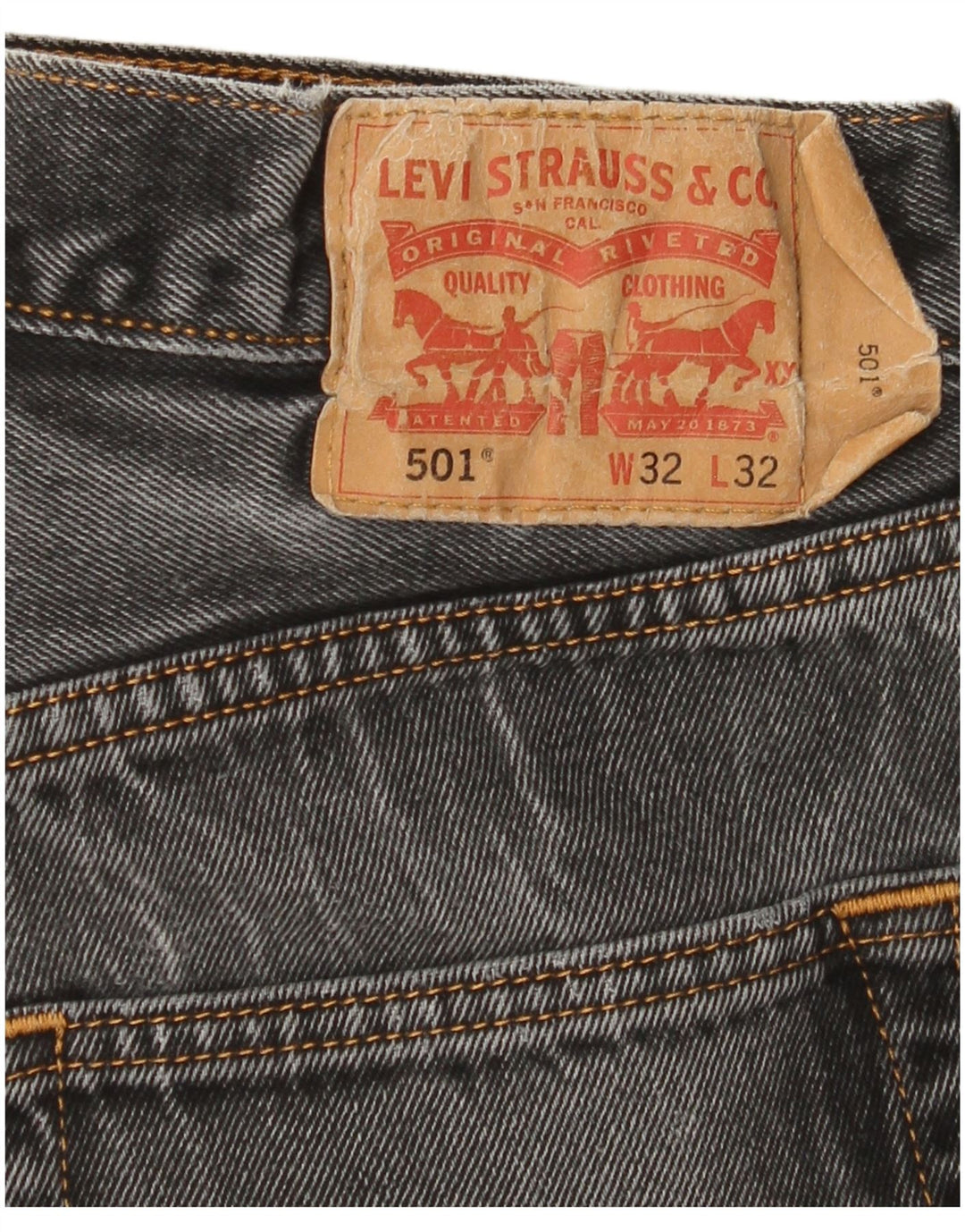 Levi's Vaqueros rectos 501 para hombre W32 L32 Algodón gris