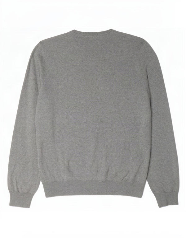 Marks & Spencer Jersey con cuello en V para hombre XL Algodón moteado gris