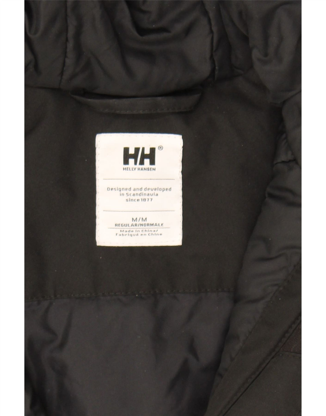 HELLY HANSEN Womens Hooded Windbreaker Coat UK 14 Medium Black Polyester Vintage Helly Hansen and Second-Hand Helly Hansen from Messina Hembry 
