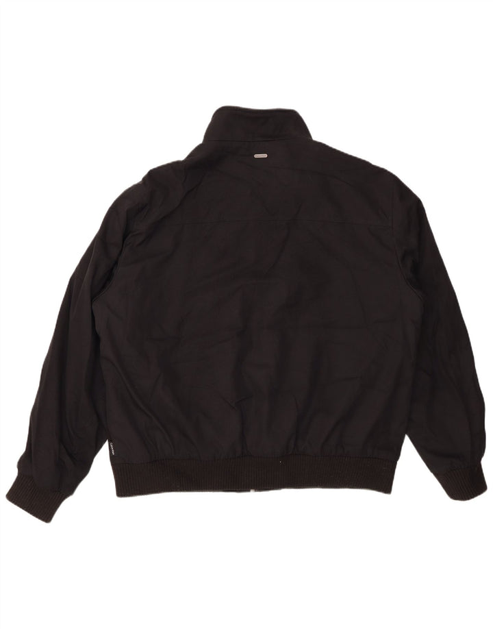 CALVIN KLEIN Chaqueta bomber para hombre UK 40 Grande Poliéster negro