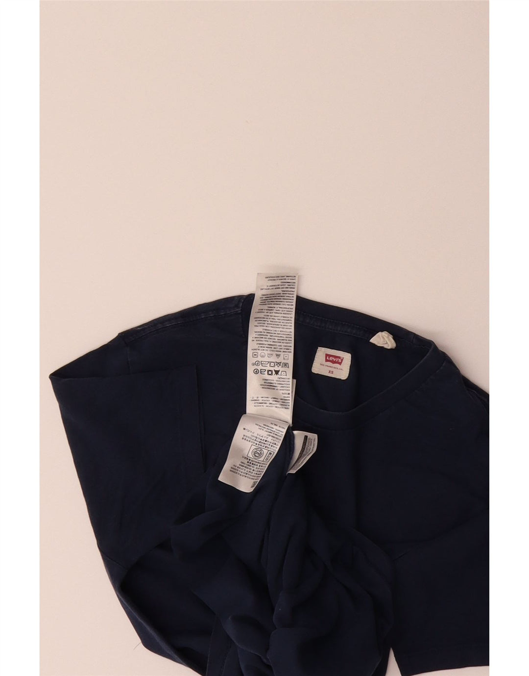 LEVI'S Mens T-Shirt Top XS Navy Blue Cotton Vintage Levi's and Second-Hand Levi's from Messina Hembry 
