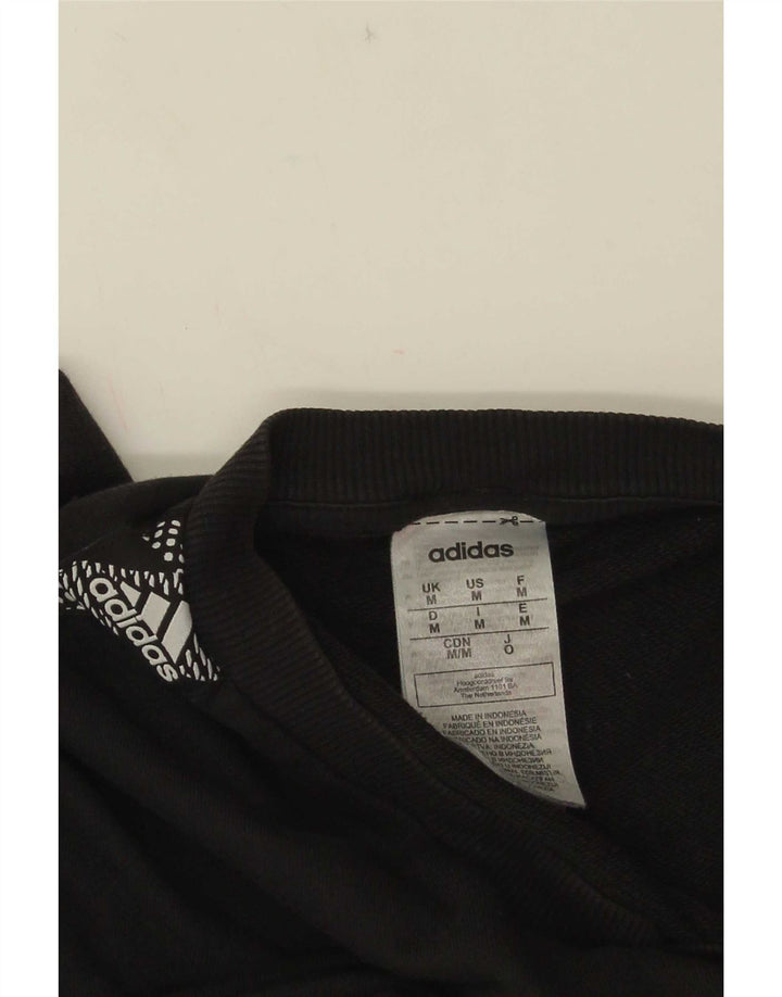 Adidas Hombre Sudadera Gráfica Jumper Medium Negro Algodón
