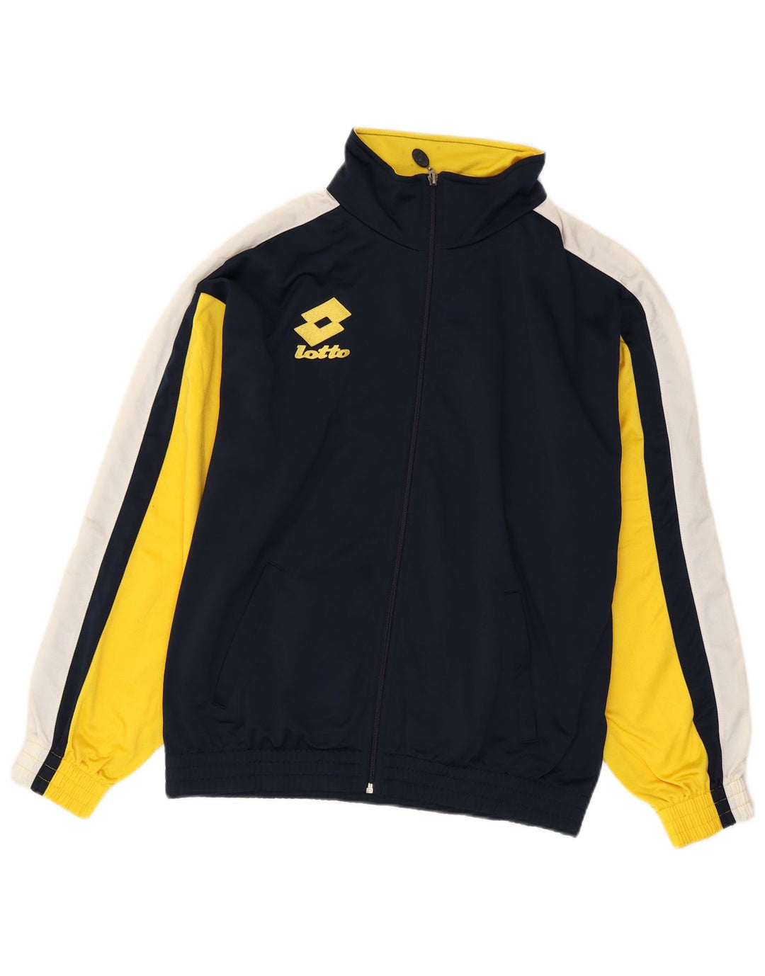 Lotto Hombre Chaqueta De Chándal Con Estampado Gráfico Color Block Azul Marino Medio