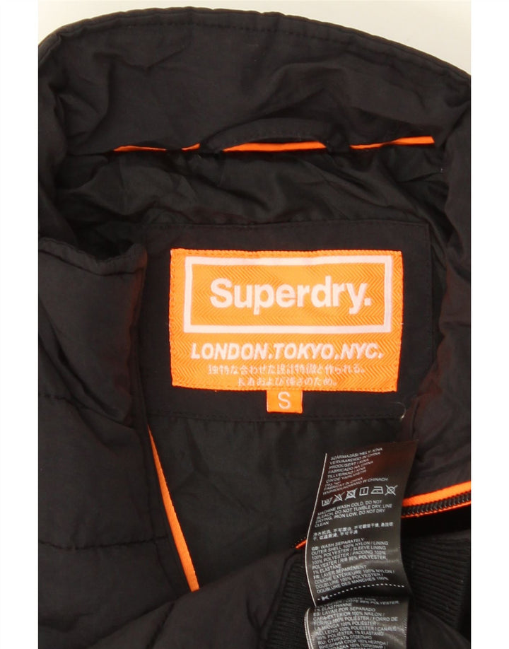 SUPERDRY Chaqueta acolchada para hombre UK 36 Small Black Nylon