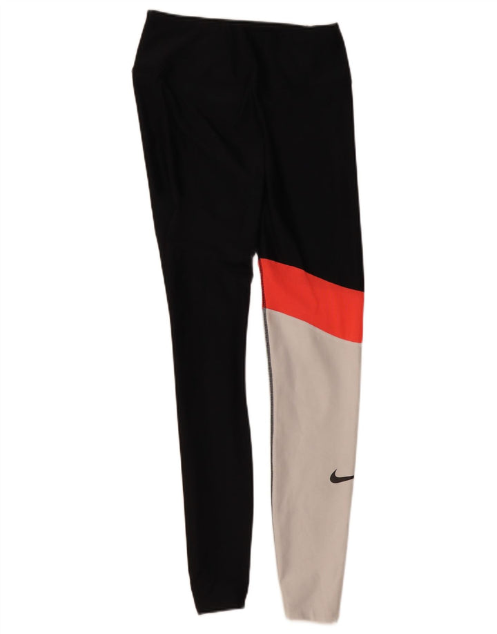Nike Leggings Dri Fit para mujer UK 10 Small Negro Colorblock Poliéster