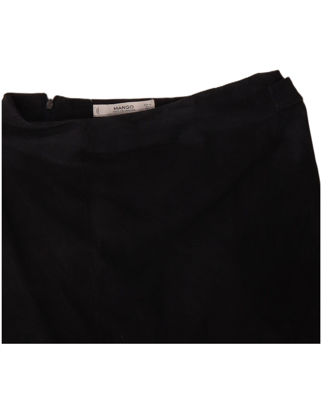 Mango Minifalda de ante para mujer EU 34 XS W28 Cuero azul marino