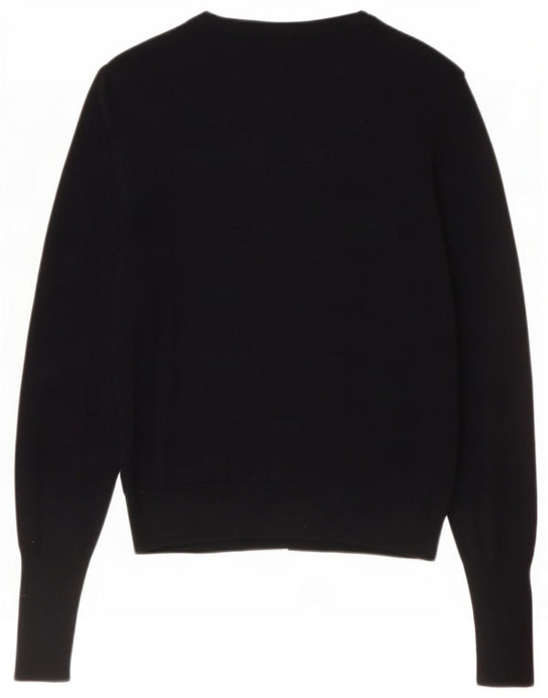 Marks & Spencer Suéter tipo cárdigan para mujer UK 10 Small Viscosa negra