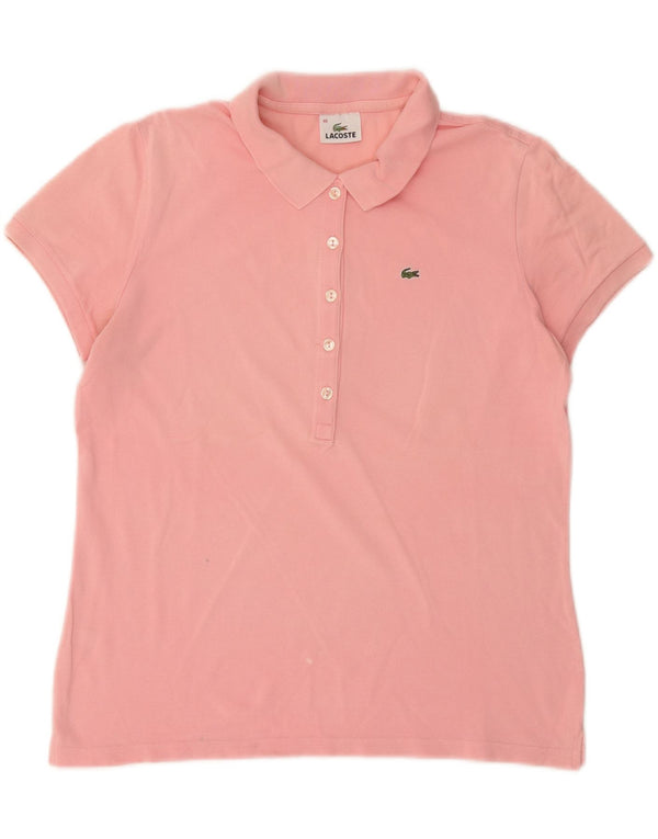 Polo Lacoste Mujer Talla 48 XL Algodón Rosa