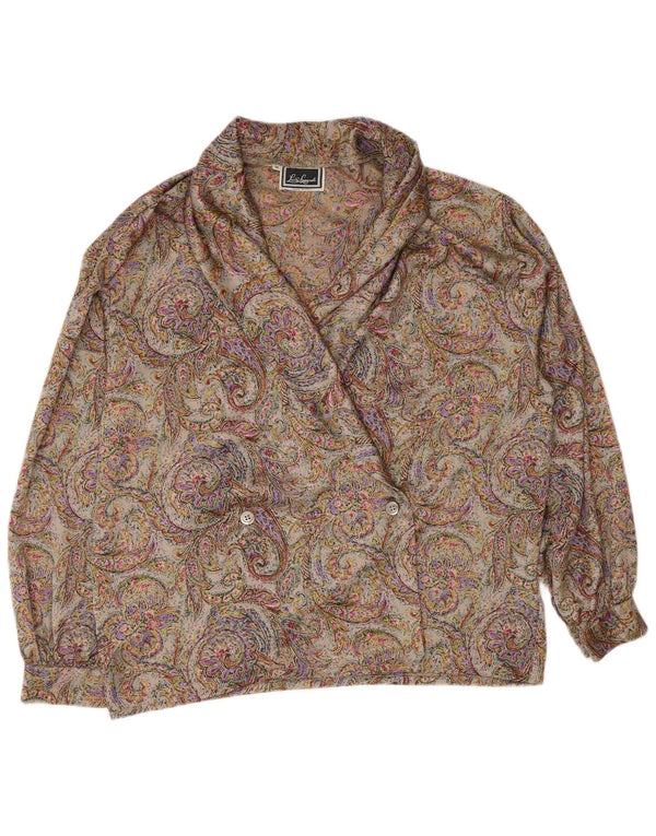 Luisa Spagnoli Blusa para mujer UK 44 Medium Multicolor Paisley