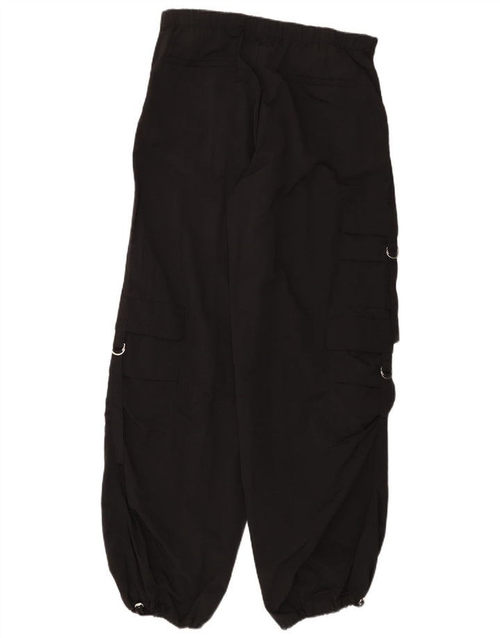 Zara Mujer Pantalón Cargo Loose Fit Mediano W30 L31 Poliamida Negro