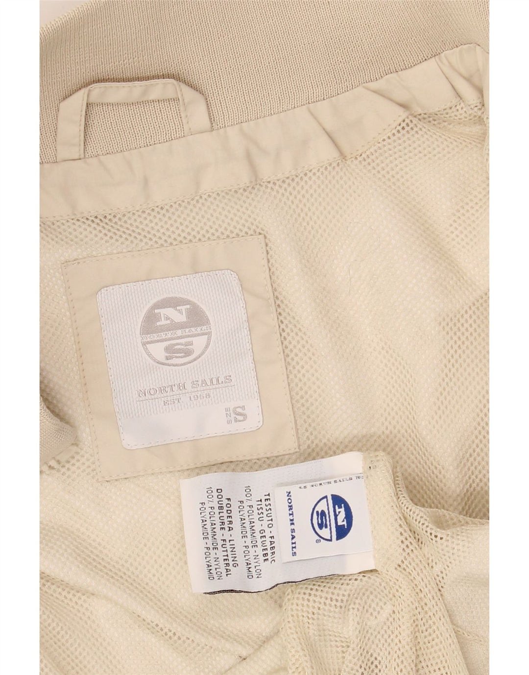NORTH SAILS Chaqueta Bomber para Mujer UK 10 Small Beige Poliamida
