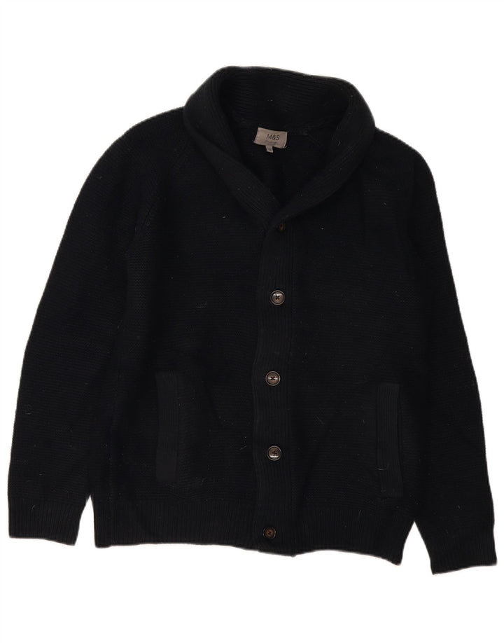 Marks & Spencer - Cárdigan para hombre, talla pequeña, acrílico azul marino
