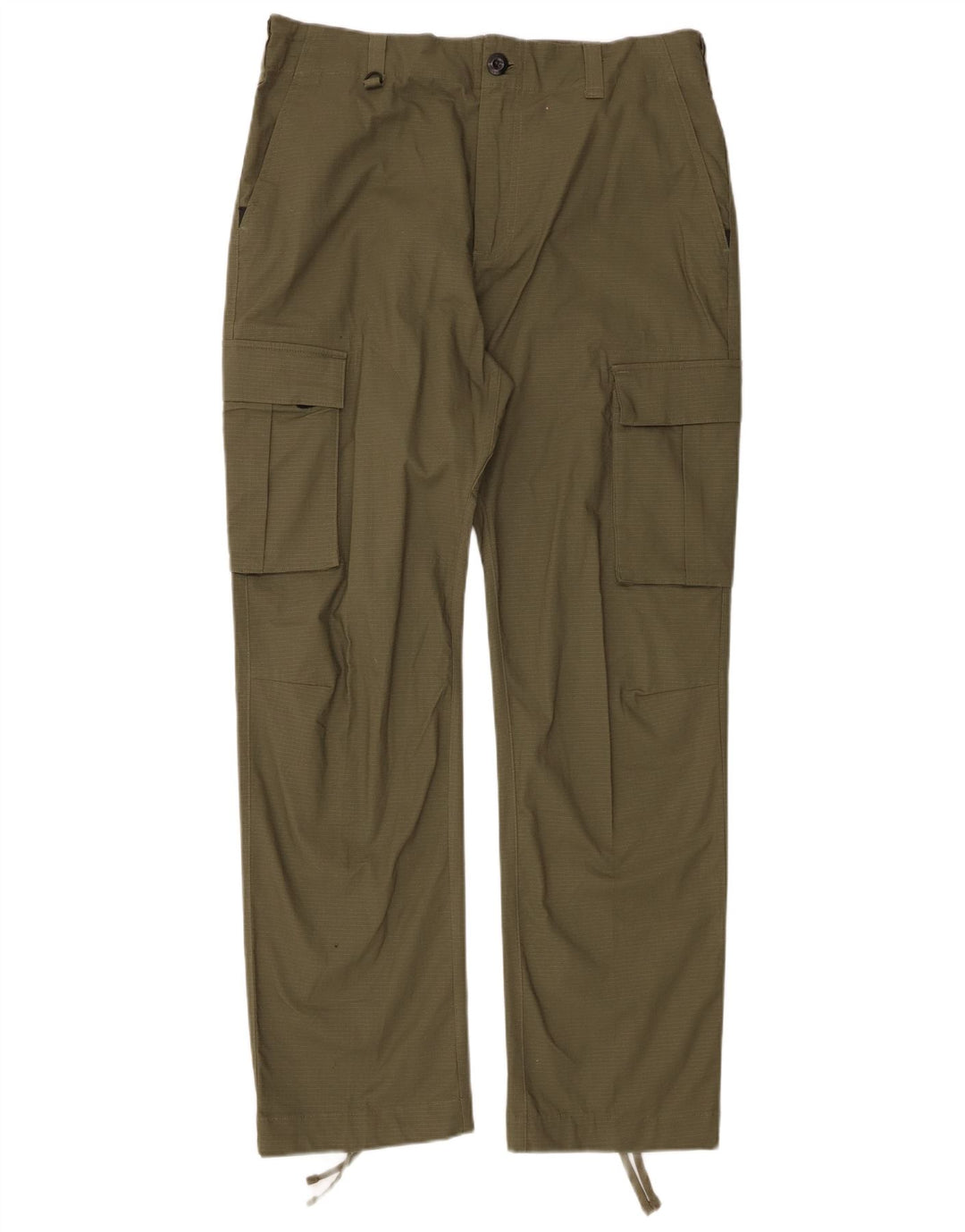 Pantalón cargo recto Nike para hombre W32 L30 Algodón a cuadros caqui