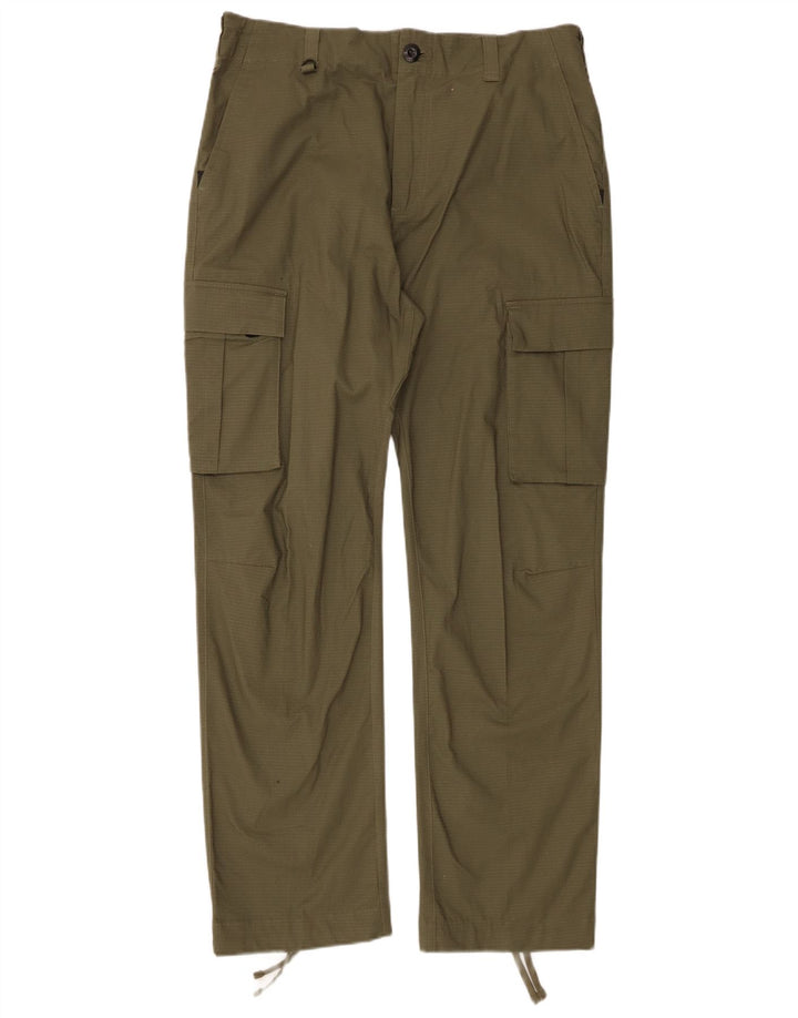 Pantalón cargo recto Nike para hombre W32 L30 Algodón a cuadros caqui