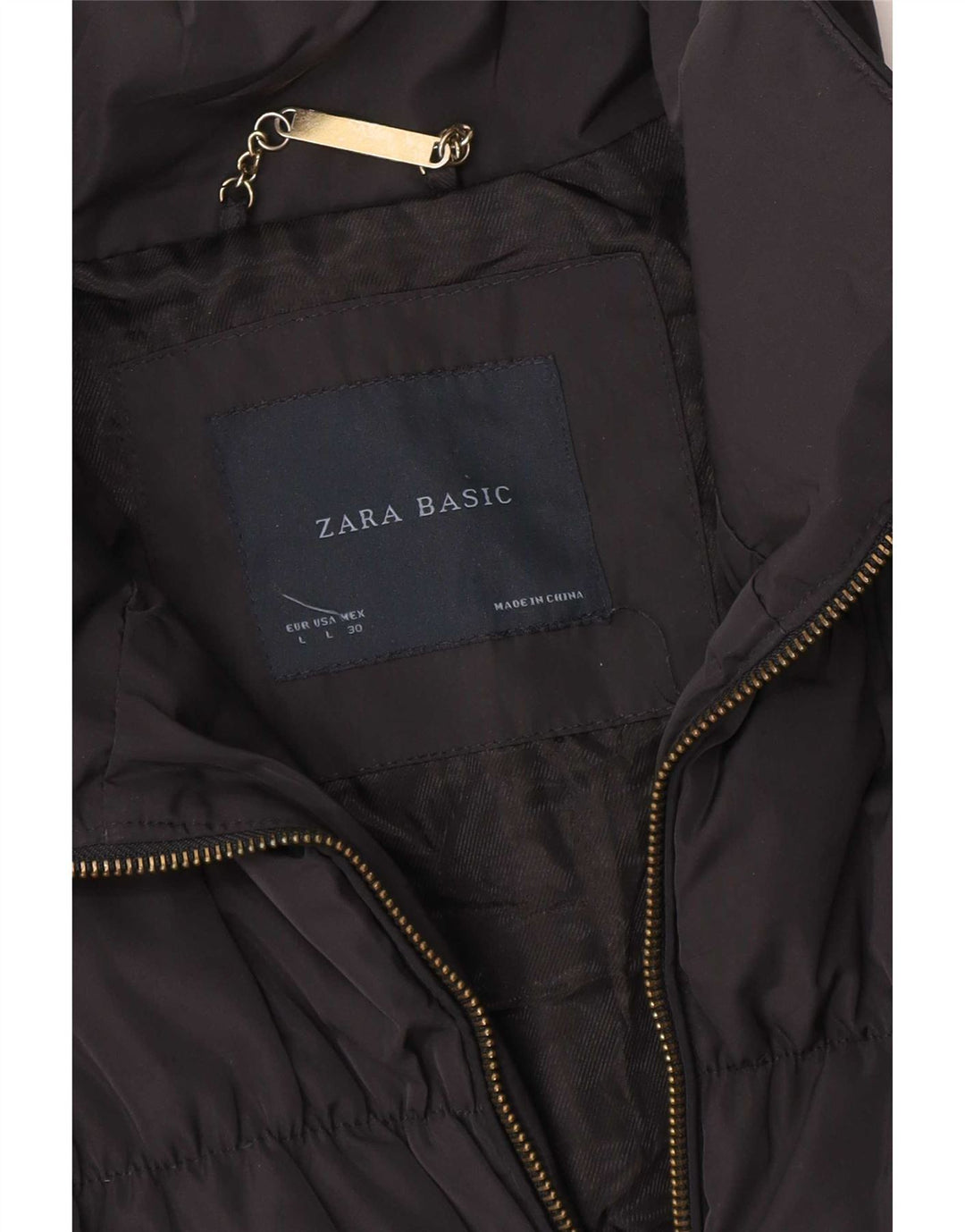 Zara Mujer Chaqueta Acolchada Reino Unido 44 Grande Azul Marino