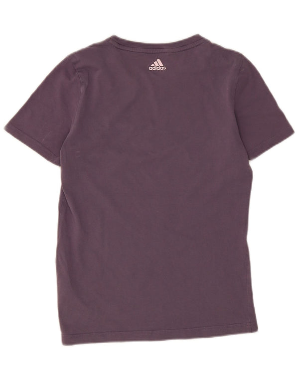 Adidas Camiseta gráfica para niña 13-14 años Morado Algodón