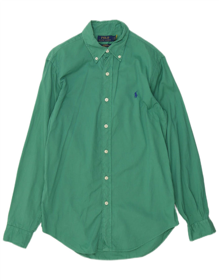 Polo Ralph Lauren - Camisa de ajuste personalizado para hombre, algodón verde pequeño
