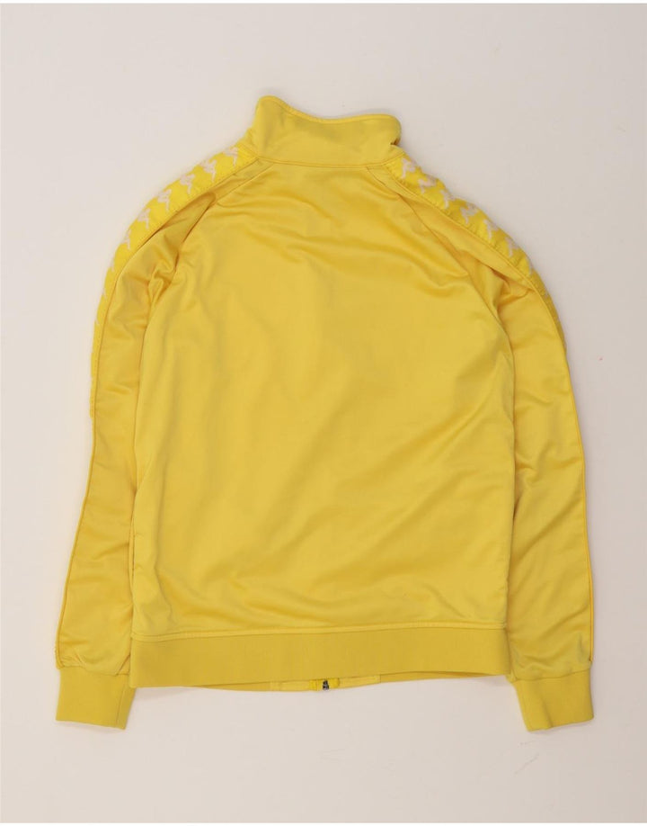 Kappa Mens Graphic Chándal Top Chaqueta Poliéster Amarillo Medio