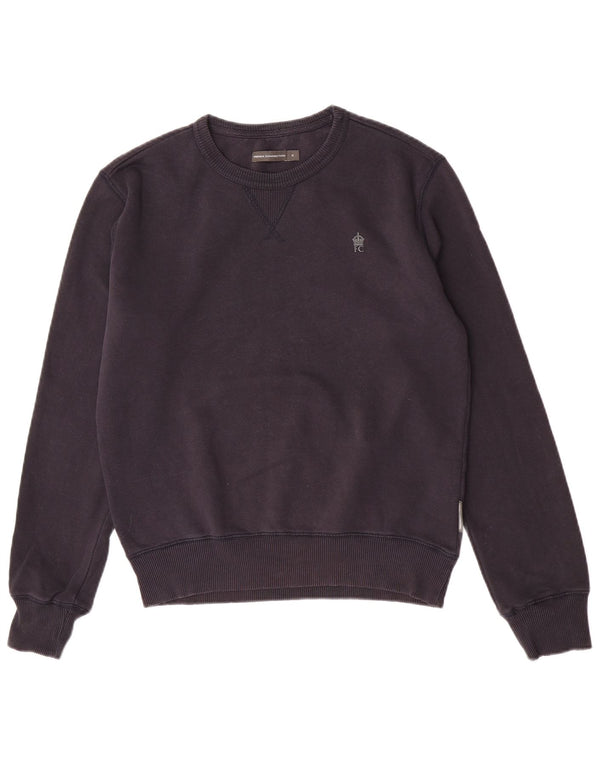 French Connection Sudadera con Capucha para Hombre Jersey Pequeño Azul Marino Algodón