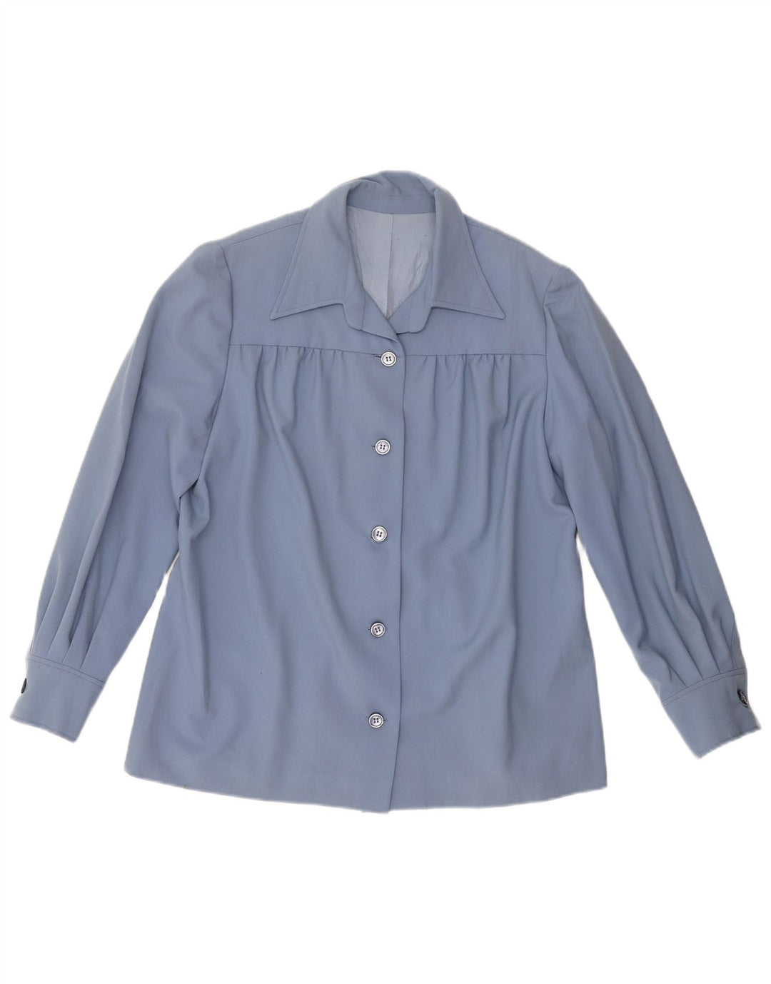 VINTAGE Camisa de mujer Reino Unido 18 XL Azul