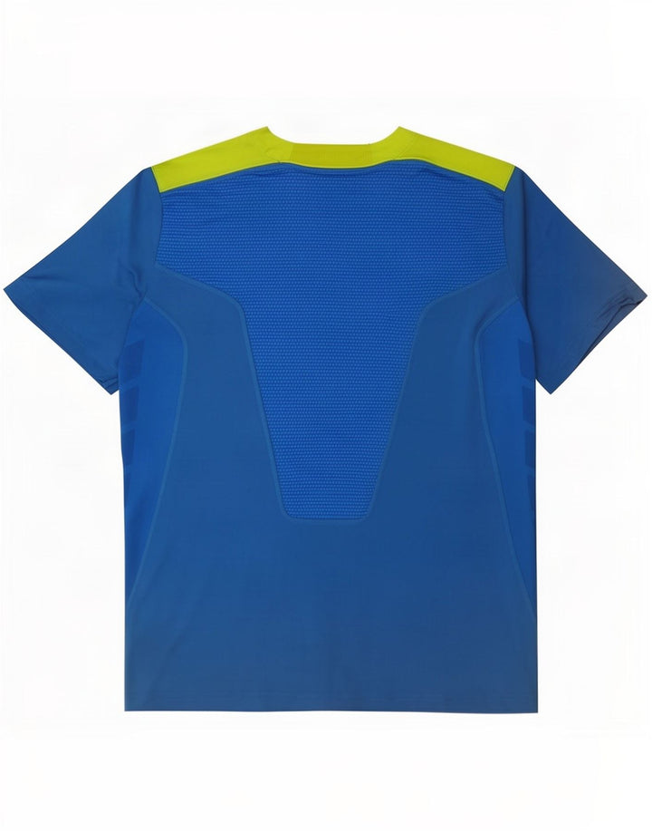 Adidas Hombre Climacool Camiseta Top Azul Medio Colorblock