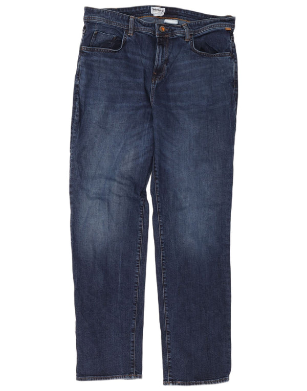 Timberland Jeans rectos para hombre W36 L34 Algodón azul marino