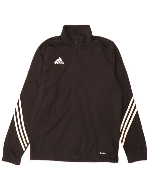 Adidas Mens Climalite Chándal Top Chaqueta Mediano Negro Poliéster
