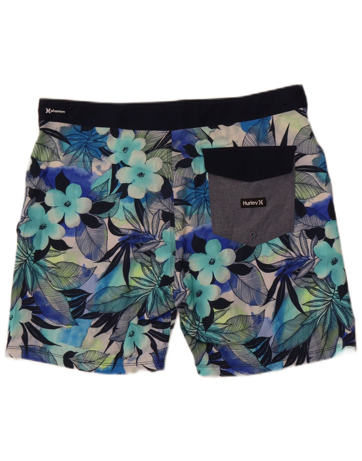 Hurley Hombre Phantom Bañador Corto Grande Azul Floral