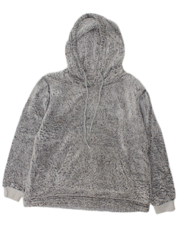 John Lewis Jersey de forro polar con capucha para mujer UK 44 Poliéster gris medio