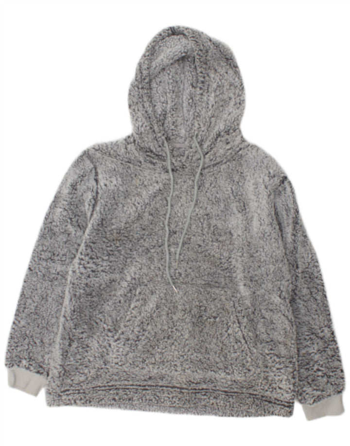 John Lewis Jersey de forro polar con capucha para mujer UK 44 Poliéster gris medio