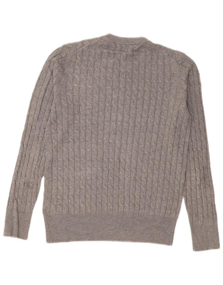 Zara Hombre Jersey Cuello Redondo Viscosa Gris Medio