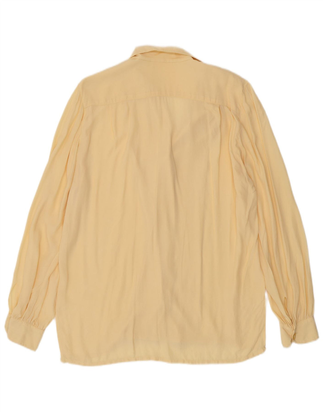 Vintage mujer camisa Reino Unido 16 grande amarillo