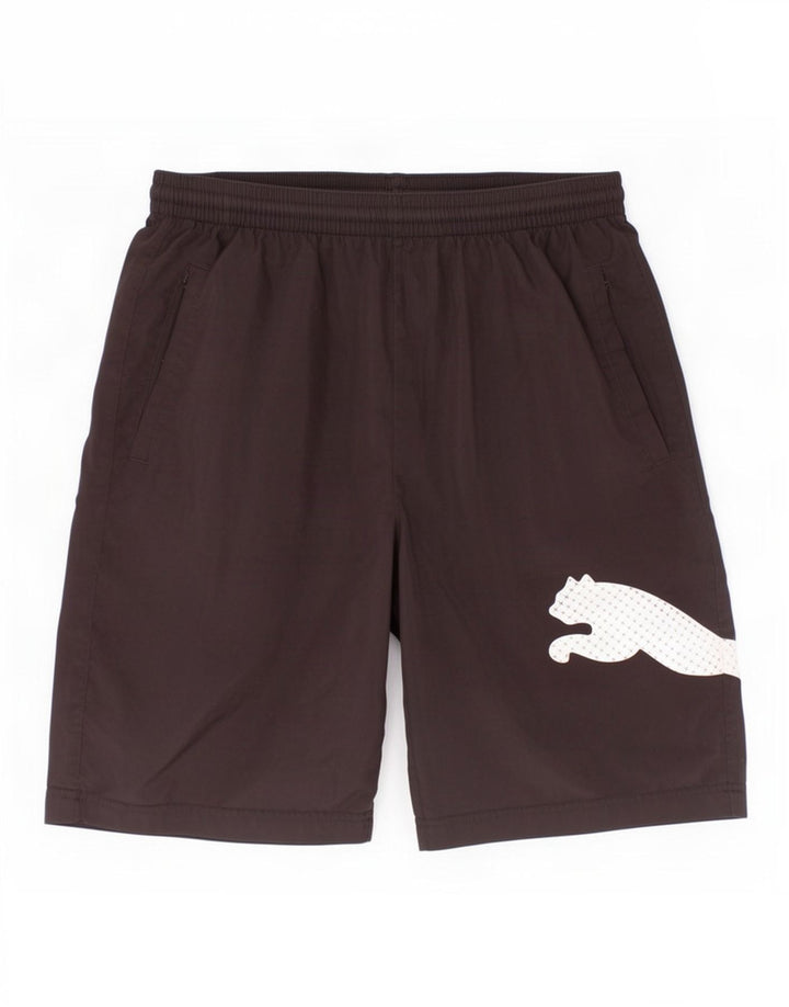Puma Pantalones cortos deportivos con gráfico para niños 13-14 años Negro