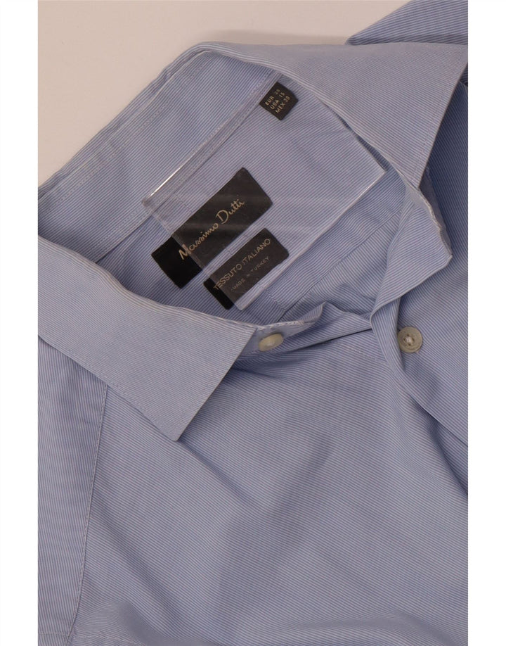 MASSIMO DUTTI Camisa Hombre Talla 38 38 Raya Azul Mediana