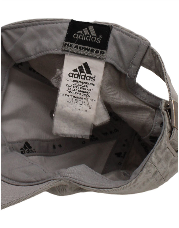 Adidas - Gorra de béisbol para niño, talla única, algodón gris