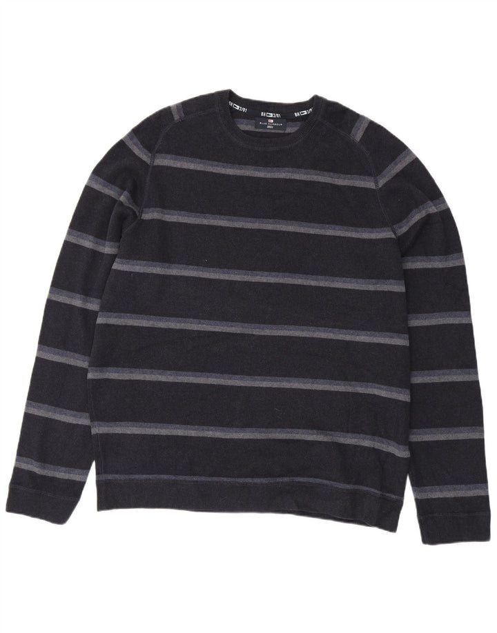 Marks & Spencer - Jersey de cuello redondo para hombre, color azul, 2XL, color negro