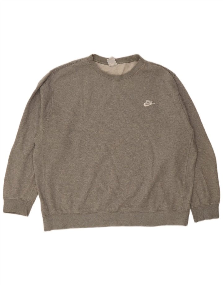 Nike - Sudadera para hombre, talla 2XL, algodón moteado gris
