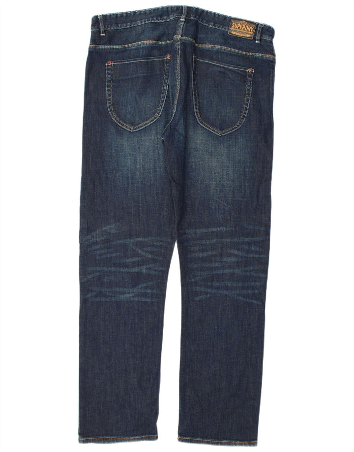 Superdry Vaqueros Rectos Para Hombre W36 L32 Algodón Azul
