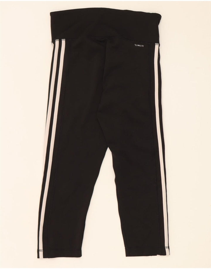 Adidas Climalite Capri Leggings para mujer Reino Unido 8/10 Pequeño Negro Poliéster