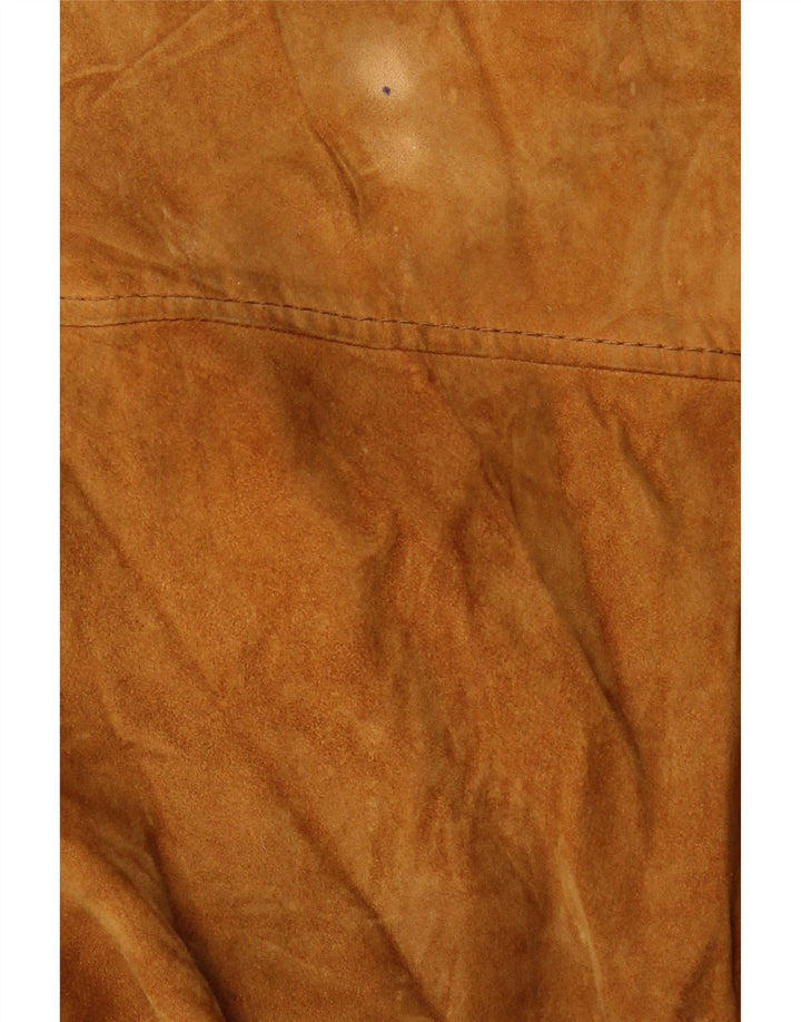 VINTAGE Chaqueta bomber de ante para hombre Reino Unido 38 Beige medio