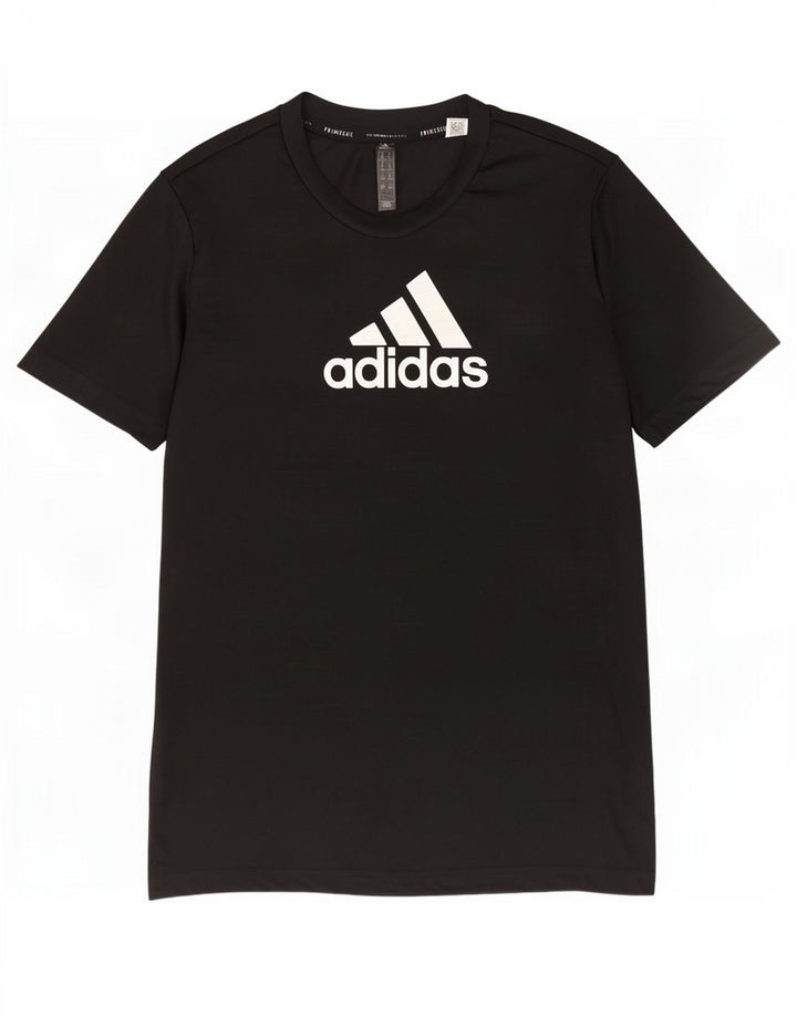 Adidas Camiseta gráfica para mujer Top UK 12/14 Mediano Negro Poliéster
