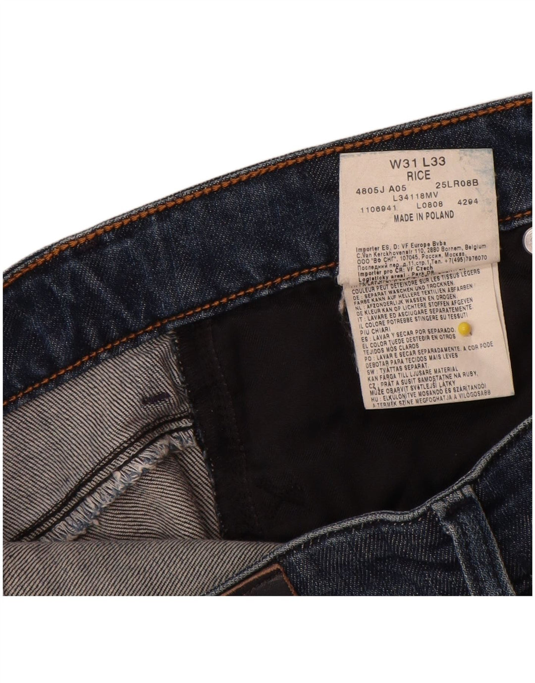 Vaqueros Lee Rice Slim para Mujer W31 L30 Algodón Azul