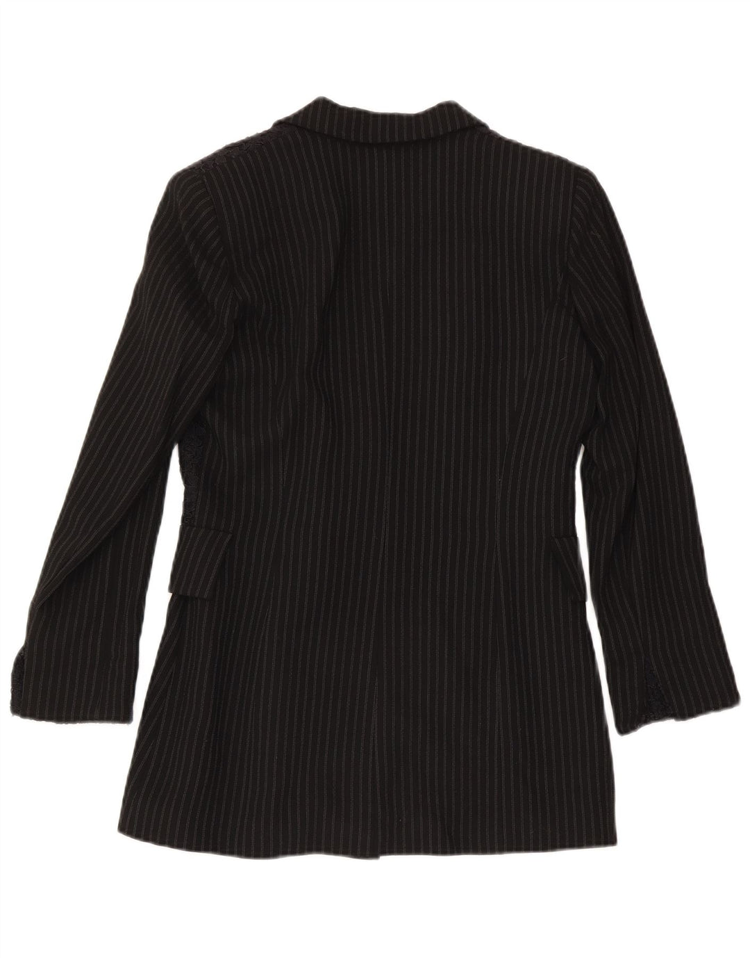 Modyva Chaqueta Blazer De 1 Botón Para Mujer IT 42 Mediana Lana A Rayas Negra