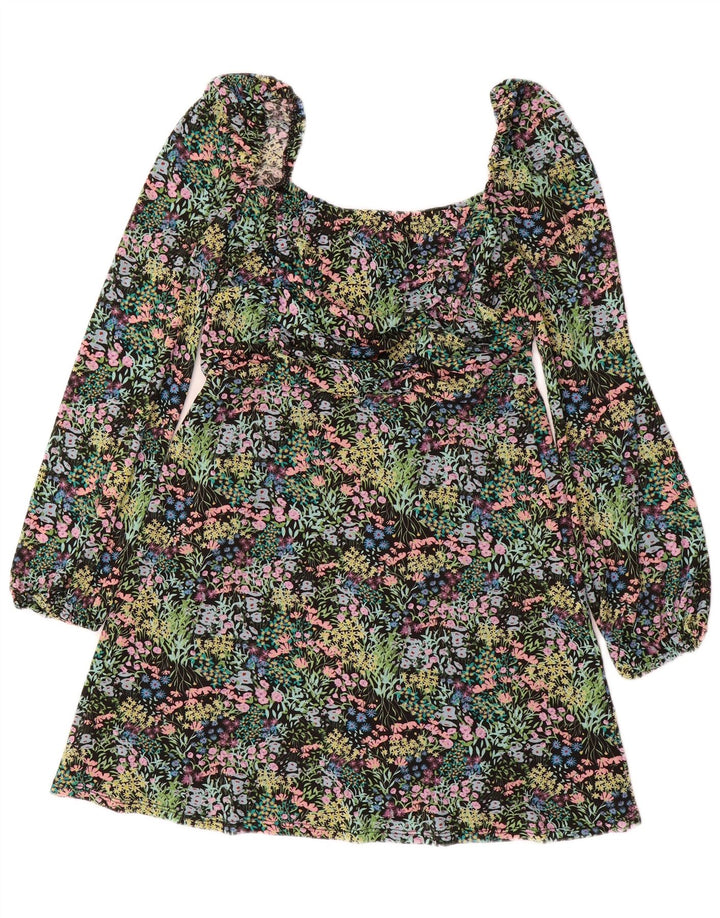 Topshop Vestido con hombros descubiertos para mujer Reino Unido 44 Grande Multicolor Floral